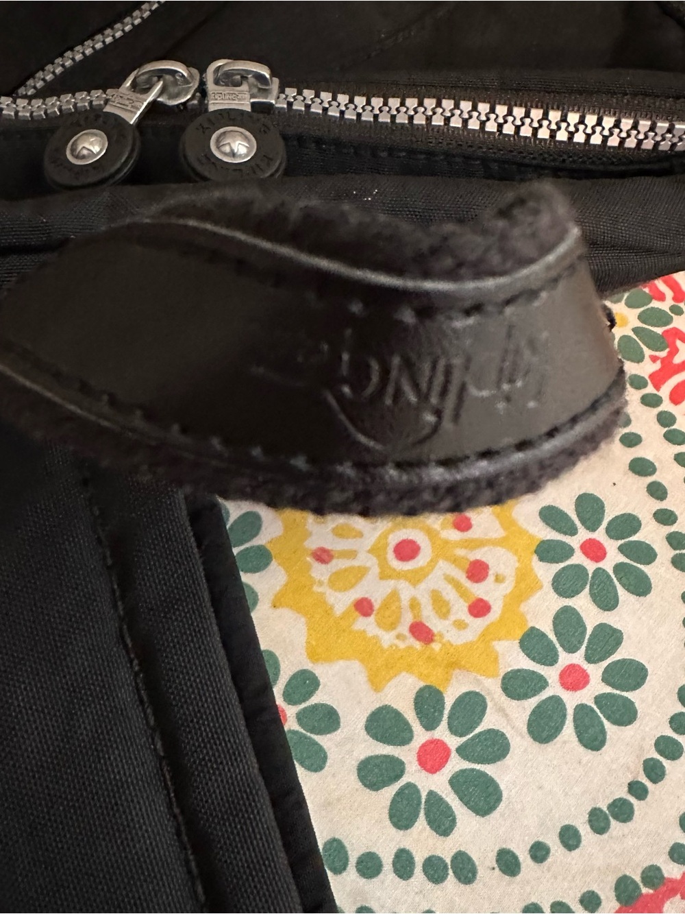 Kipling Black Nylon Backpack with Monkey Keychain - Picture 7 of 7